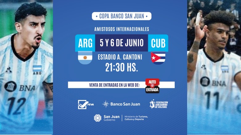 Comenzó la venta de entradas para el partido Argentina vs. Cuba en San Juan