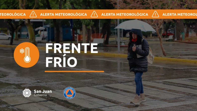Alerta meteorológica N° 41/25 - Frente Frío