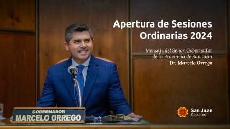 Vivo: mensaje anual del gobernador Marcelo Orrego en la apertura de sesiones del Periodo Ordinario 2024